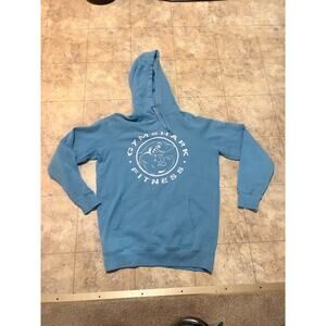 Gym Shark Fitness Hoodie Medium Light Blue Drawstring